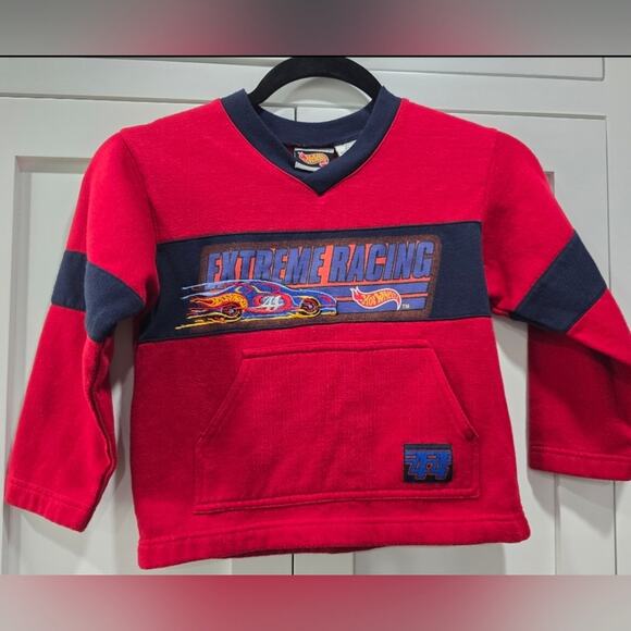 🚗Hot Wheels V-Neck Sweater (Size Medium 5/6) - New Without Tags - Picture 1 of 8